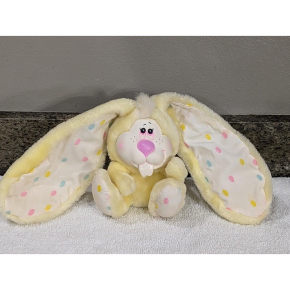Mattel Other - Vintage 1984 Mattel Emotions Yellow Bunny Rabbit Rubber Face Jelly Beans Plush